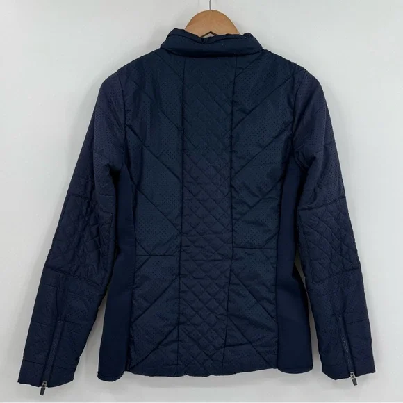 Fabletics Sedona Quilted Water-Resistant Puffer Jacket in Midnight | Size Medium - Picture 3 of 10
